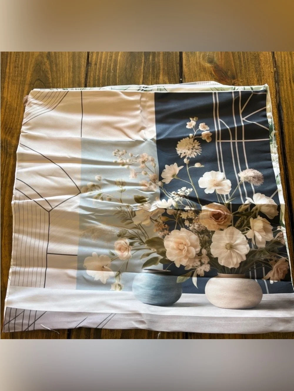 Floral Print Decorative Pillow Cover